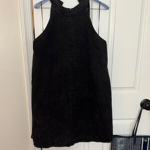 Black Free People Denim Halter Dress